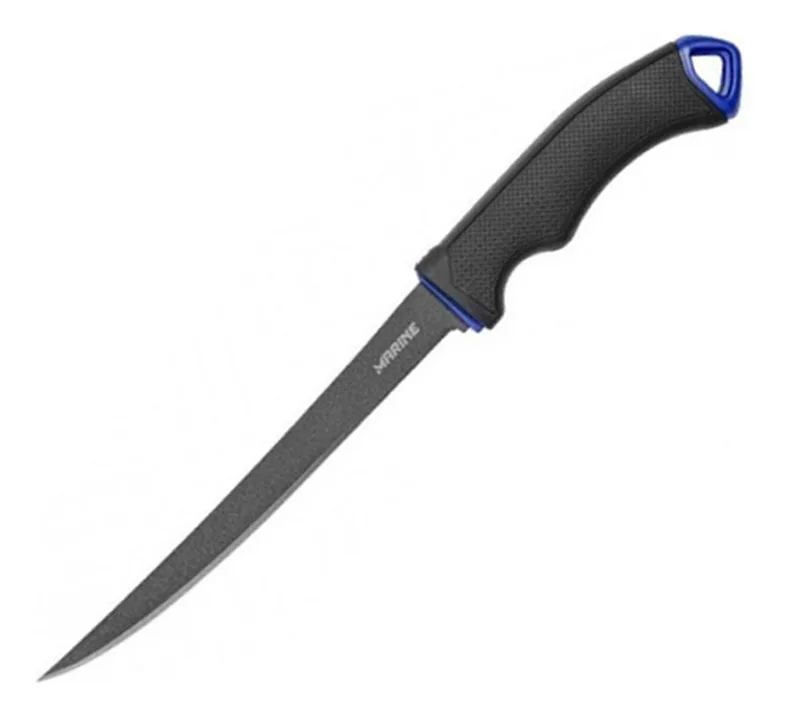 Faca Fileteira Marine Sports MFK9T 35cm Aço Inox Teflon Bainha