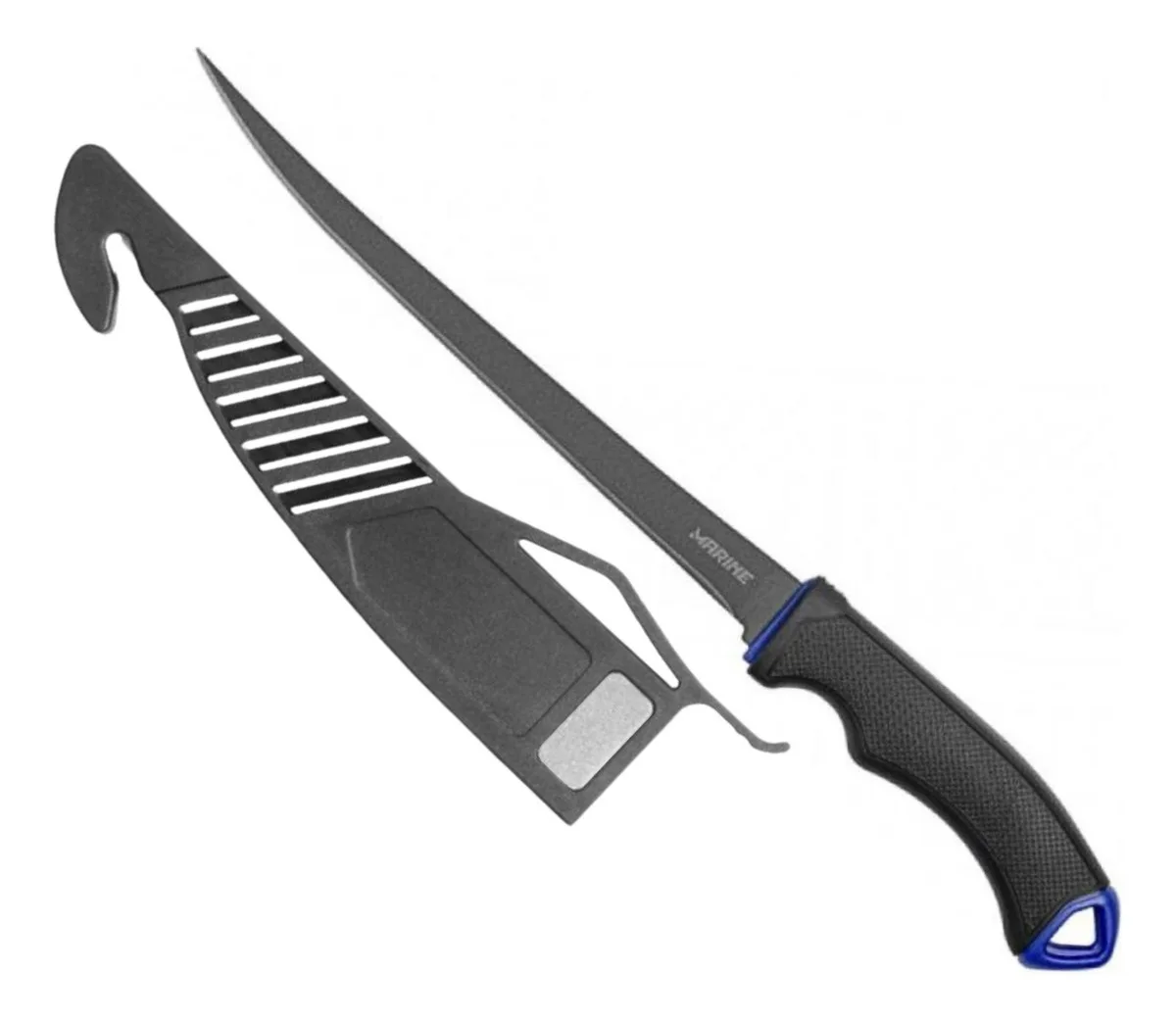 Faca Fileteira Marine Sports MFK9T 35cm Aço Inox Teflon Bainha