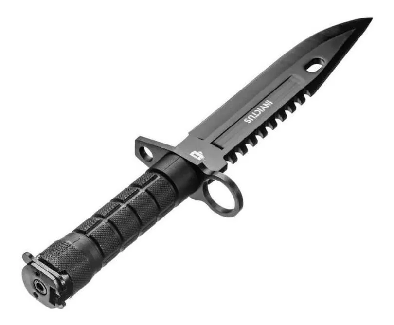 Faca Invictus Explorer Black + Bainha Tatica - Invictus Cor All Black