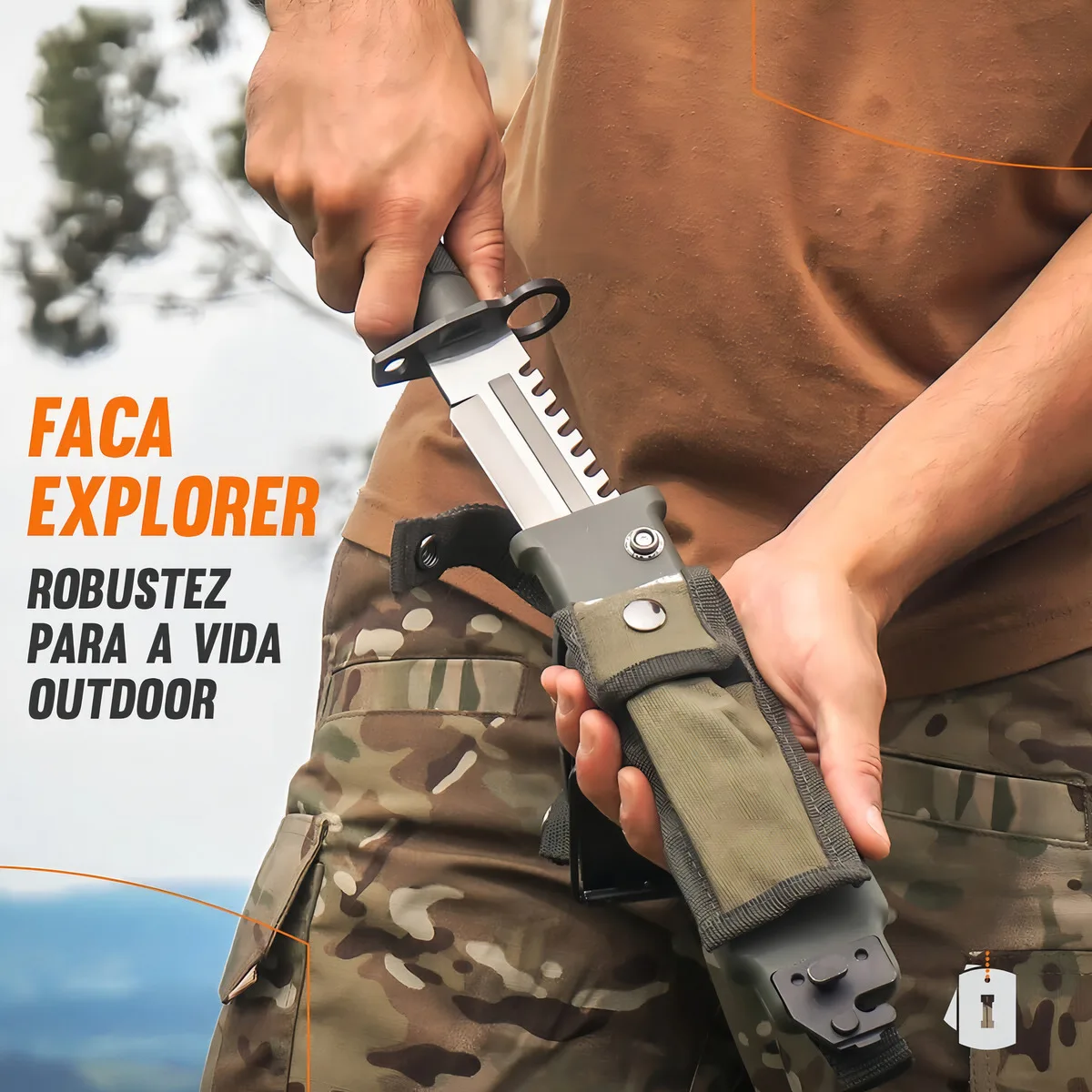 Faca Invictus Explorer Sobrevivência Militar Cor Verde