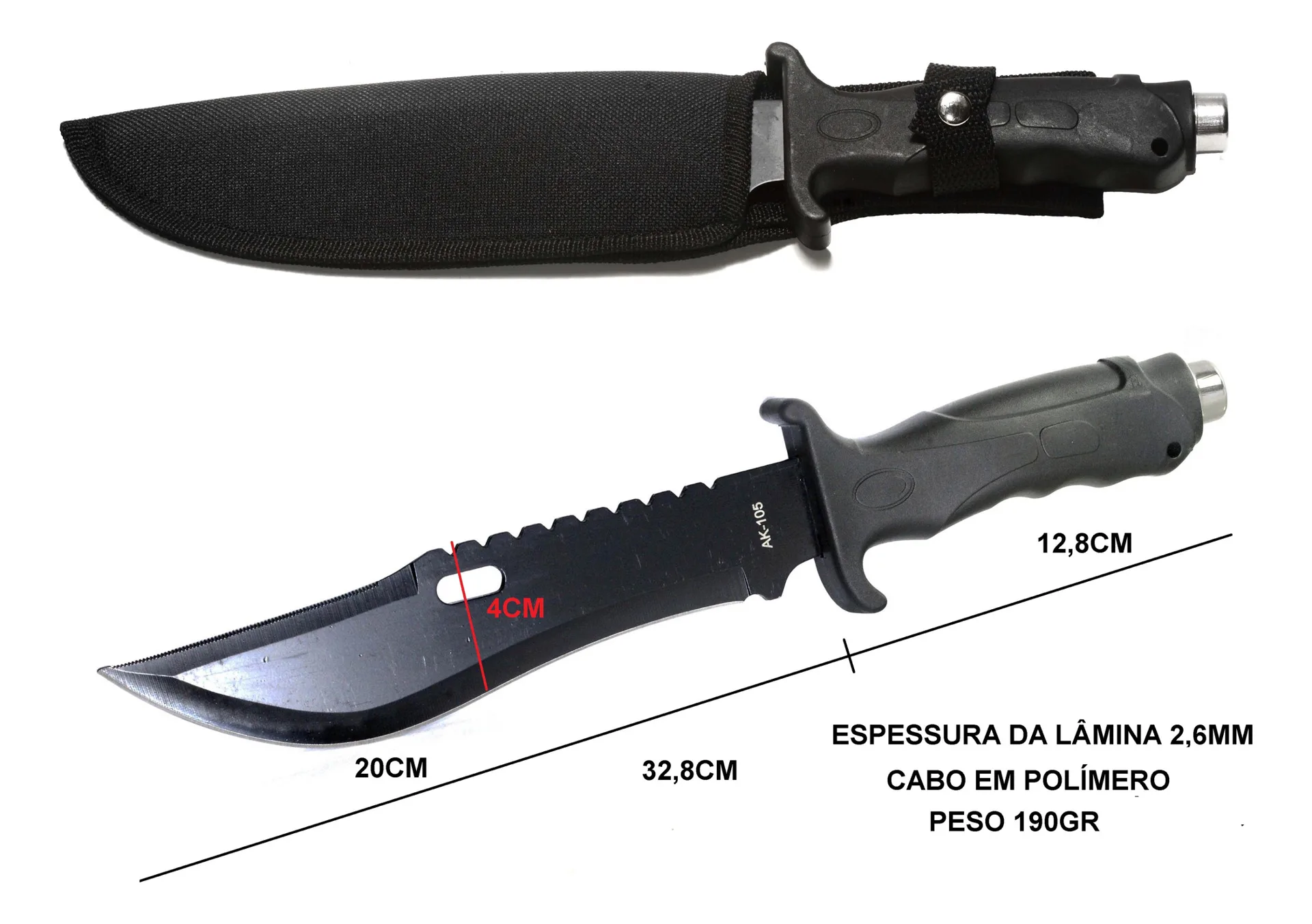 Pederneira Magnésio+ Faca Tática A569-10+ Machado+ Canivete Preto
