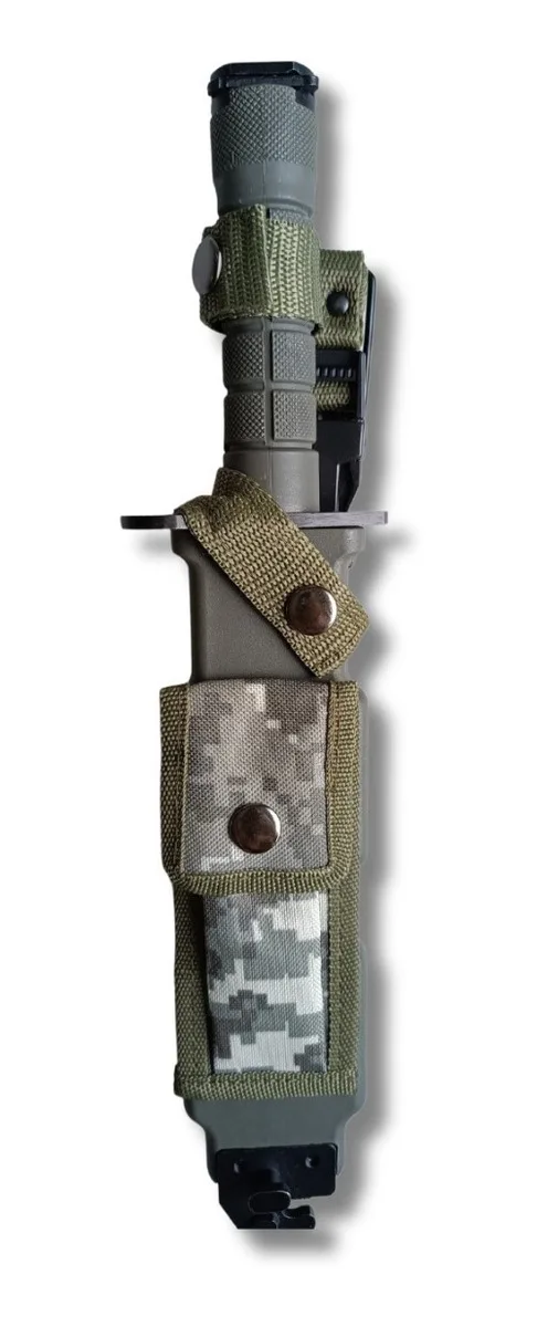 Faca Tática C/ Baioneta M16 Explorer Sobrevivência Militar Cor Cinza-escuro